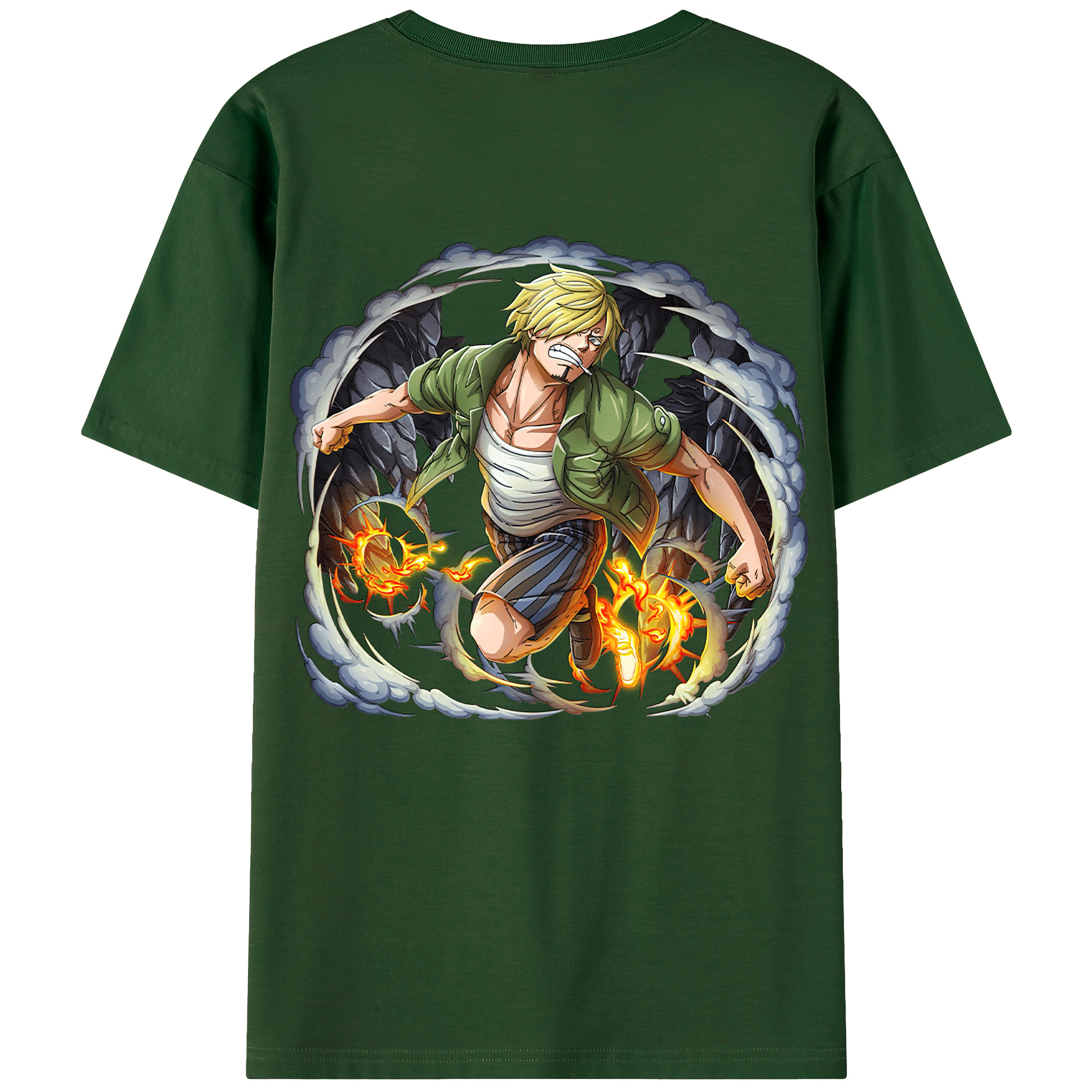 ワンピース サンジ ONE PIECE Sanji 綿100％半袖Tシャツ（背面プリント）
